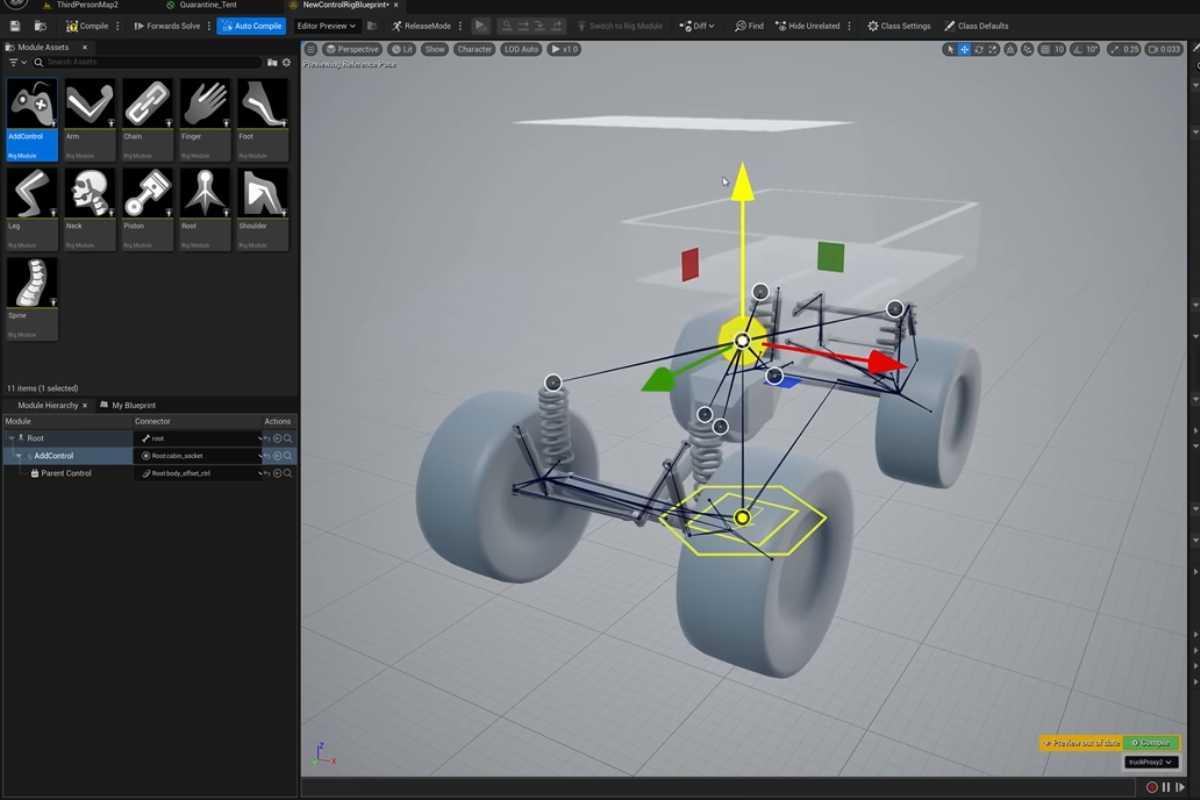 nuove funzioni di rigging per UE 5.4